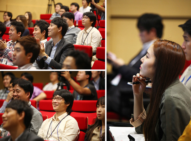 이그나이트LG 경청하는 참가자들의 모습이다