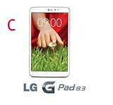 최고의 제품상 세번째 후보로 화이트 컬러의 LG G패드 8.3 모습이다