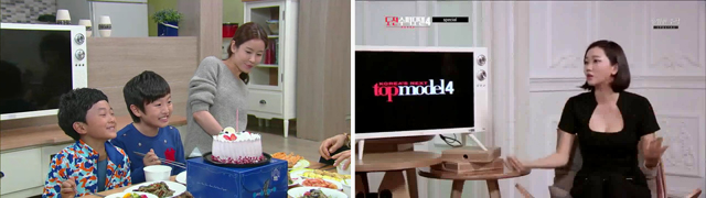 KBS드라마 왕가네 식구들과 OnStyle 도전 수퍼모델 코리아 4에 나온 클래식 TV의 모습이다.
