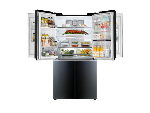  '2015 CES'에서 선보일 '더블 매직 스페이스' 냉장고 제품 사진 입니다.