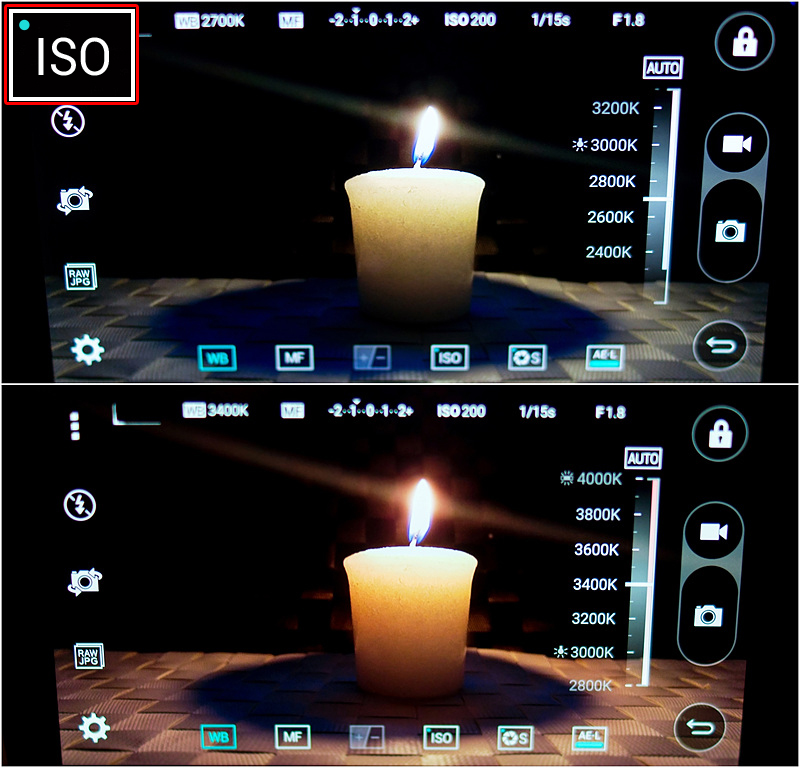 ISO를 조정해 G4로 촬영한 촛불 사진 
