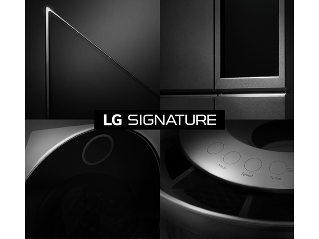 'LG 시그니처' 제품 이미지, 브랜드 로고 이미지 입니다.