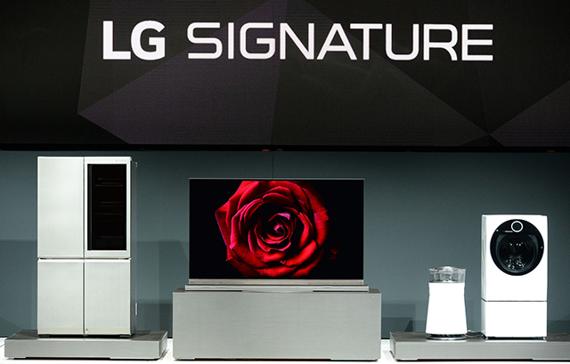 LG전자의 초프리미엄 가전 시장 공략을 위한 통합 브랜드인 'LG 시그니처' 제품 이미지