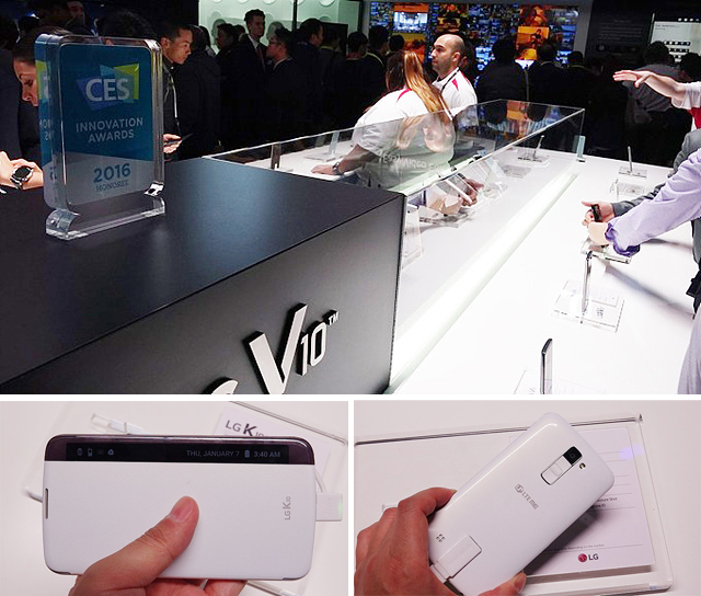 V10부스와 보급형 스마트폰 K10의 모습