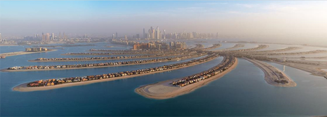 두바이 인공섬의 모습