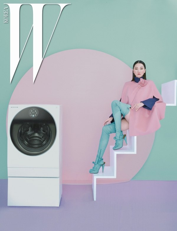 LG SIGNATURE 세탁기와 톱모델 장윤주가 함께한 화보 이미지