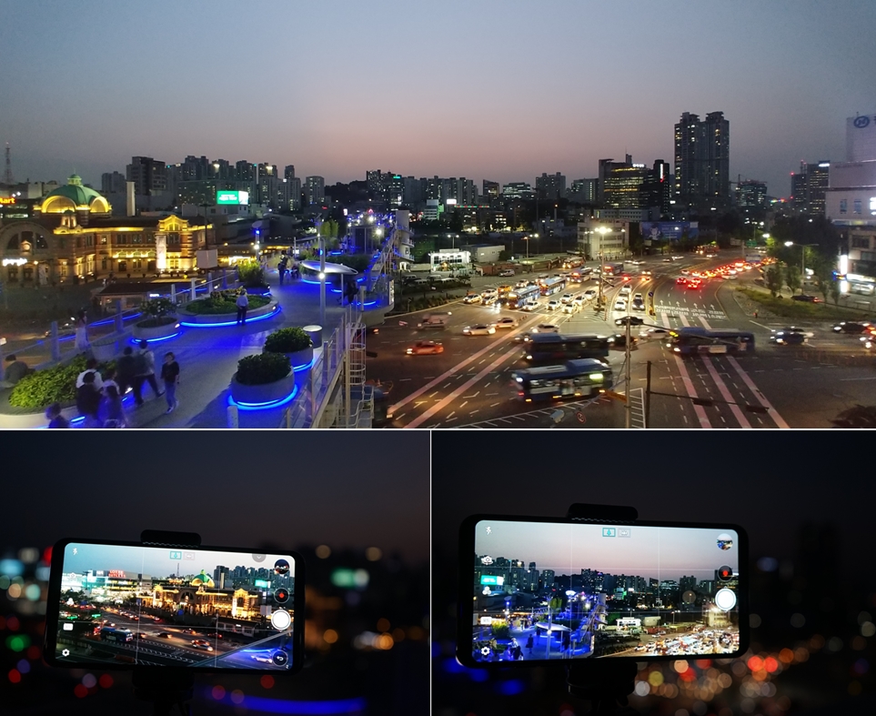 ‘서울로 7017’에서 내려다본 서울의 야경