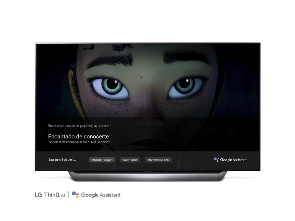 구글 어시스턴트를 탑재한 LG 올레드 TV AI 씽큐 제품 이미지