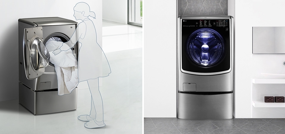 ‘인체공학적 디자인'과 뛰어난 '공간 효율성'을 자랑하는 'LG 트롬 트윈워시'