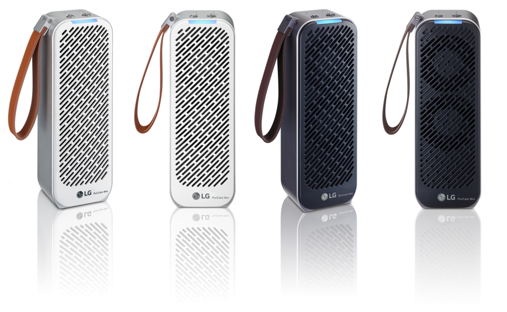 LG전자가 22일 휴대용 공기청정기 ‘LG 퓨리케어 미니 공기청정기’를 출시한다. 사진은 ‘LG 퓨리케어 미니 공기청정기’의 화이트, 블랙 색상 제품 사진