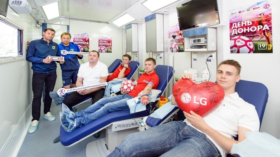 러시아 헌혈 캠페인 현장 모습 2