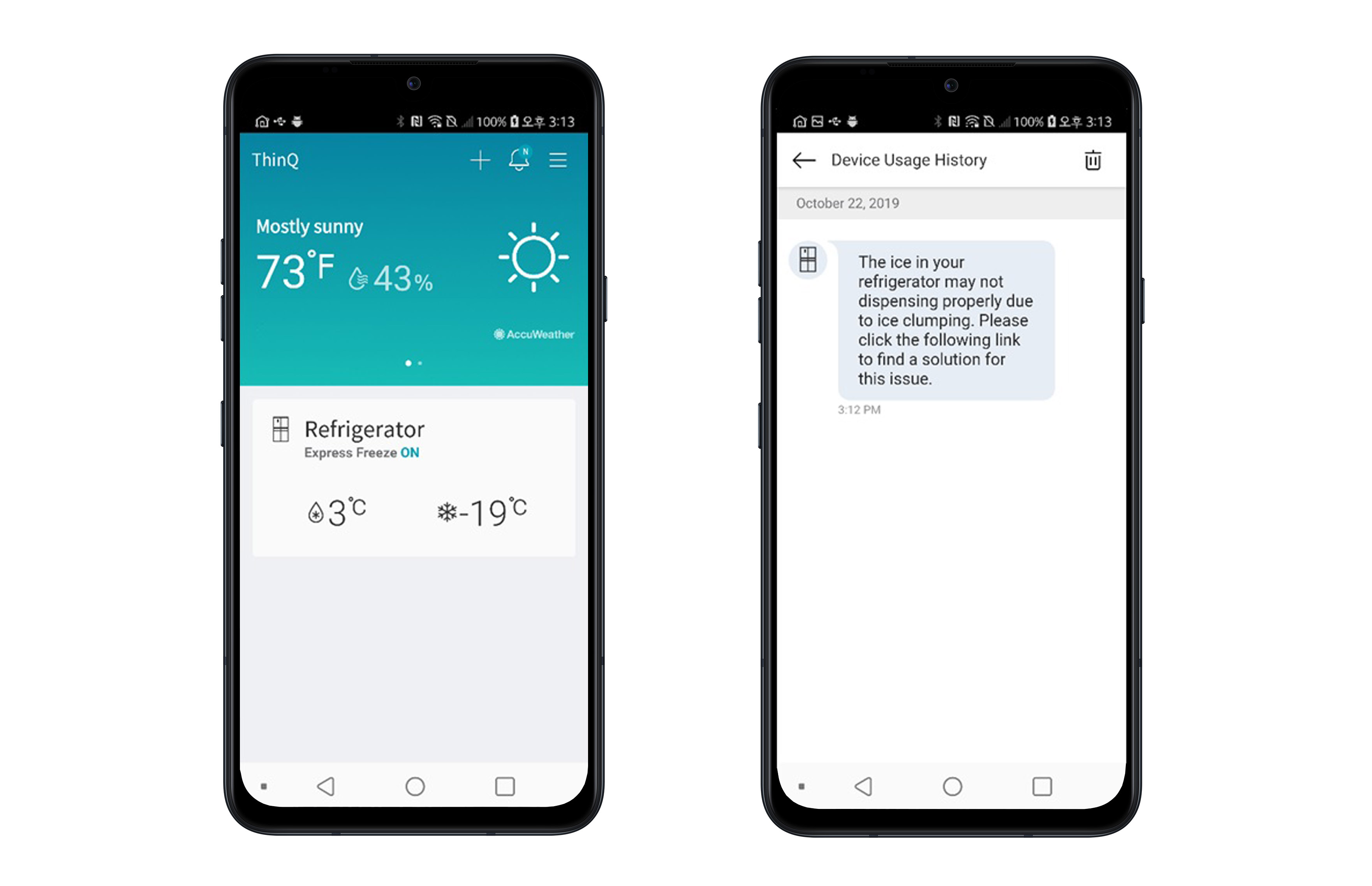 LG전자가 미국에 본격 런칭할 프로액티브 서비스(Proactive Customer Care Service)가 LG 씽큐(LG ThinQ) 앱에 등록된 냉장고의  작동상태를 분석해 얼음 디스펜서에 생길 수 있는 고장 가능성을 사전에 감지하고 최적의 상태를 유지할 수 있는 관리방법을 알려주고 있다.
