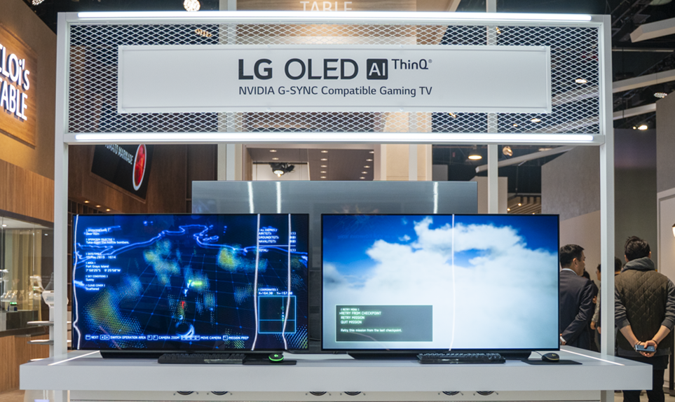 CES 2020에서 선보인 LG 올레드 TV 전시 전경 2