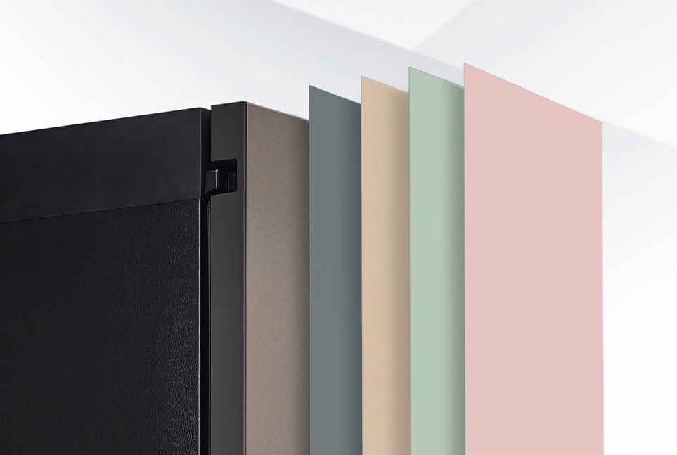 LG 오브제컬렉션 냉장고에 적용되는 이탈리아 아르파社가 개발한 슈퍼매트 신소재 페닉스 컬러