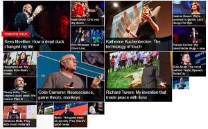 TED 공식 페이지 메인 화면