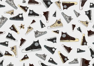 다양한 종류의 운동화 이미지 이다