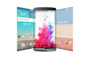 전략 스마트폰 G3에서 게스트 모드를 활용하는 장면.