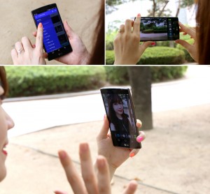 G4를 활용해 야외에서 방송을 하는 모습