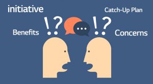 대화하고 있는 두 명의 사람 일러스트