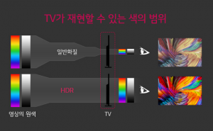 일반 화질과 HDR화질의 비교