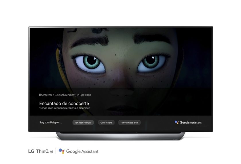 구글 어시스턴트를 탑재한 LG 올레드 TV AI 씽큐 제품 이미지