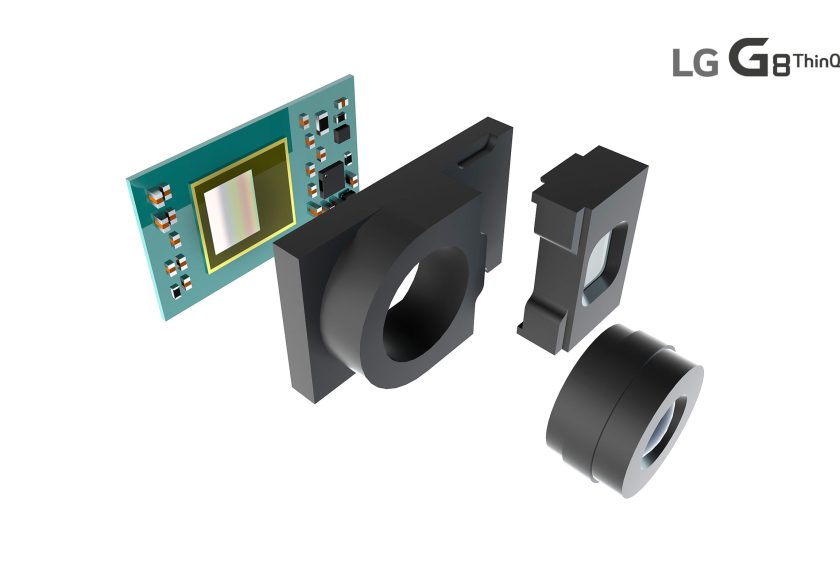 LG전자가 이달 공개하는 LG G8 ThinQ 전면에 사물을 입체적으로 인식할 수 있는 ToF(비행시간 거리측정, Time of Flight) 방식 3D센서를 탑재한다. LG전자는 ToF 센서가 스마트폰의 사용성을 크게 높이며 고객들에게 새로운 가치를 제공할 수 있을 것으로 기대하고 있다. 사진은 LG전자가 LG G8 ThinQ에 탑재하는 ToF 센서의 구조를 나타내는 개념도.