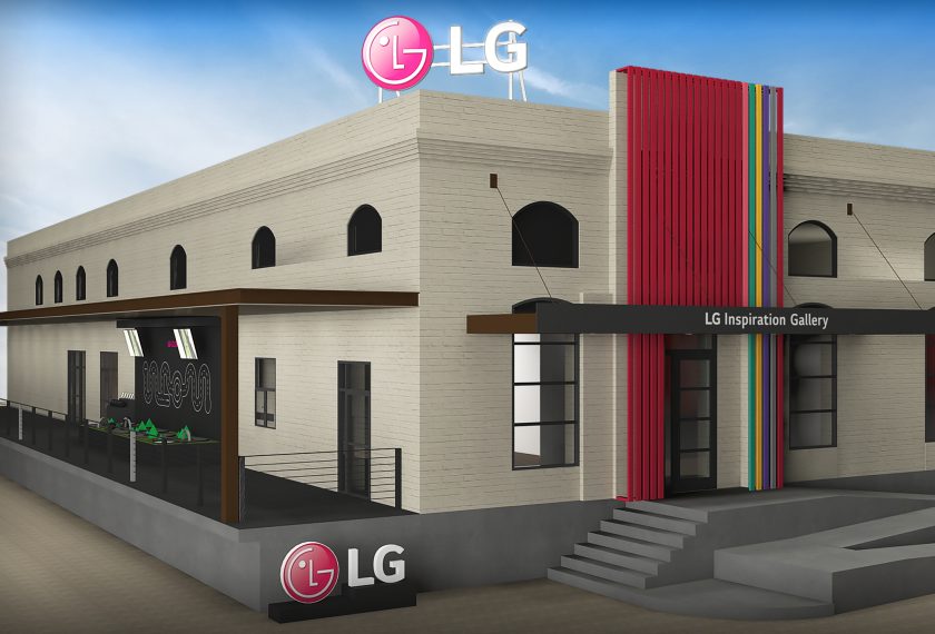 LG전자가 세계 최대 규모 페스티벌인 사우스 바이 사우스웨스트(SXSW)에서 8일부터 5일간 단독 전시장인 ‘LG 인스퍼레이션 갤러리(LG Inspiration Gallery)’를 열어 혁신적인 아이디어를 대거 공개한다. 사진은 LG 인스퍼레이션 갤러리 외관 이미지.