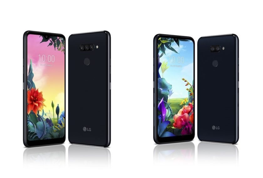 LG전자가 내달 독일 베를린에서 열리는 IFA 2019에서 대화면, 멀티카메라, 대용량 배터리 등 최신 스마트폰 트렌드를 담아낸 경쟁력 있는 실속형 스마트폰 2종을 글로벌 공개한다. 사진 왼쪽부터 LG K50S, LG K40S.