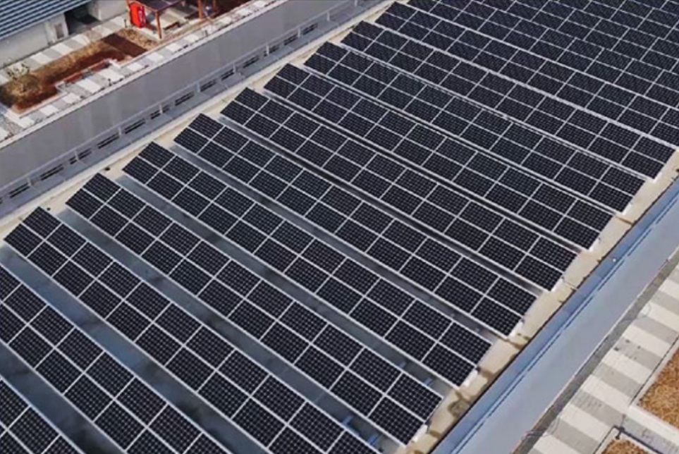 LG사이언스파크의 옥상에 설치된 태양광 패널