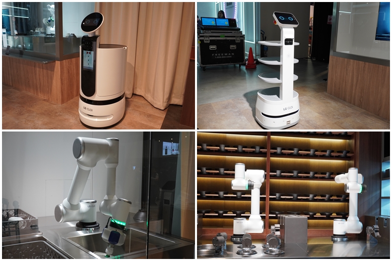 CES 2020 LG전자 부스 ‘클로이 테이블’의 다양한 클로이 로봇 모습