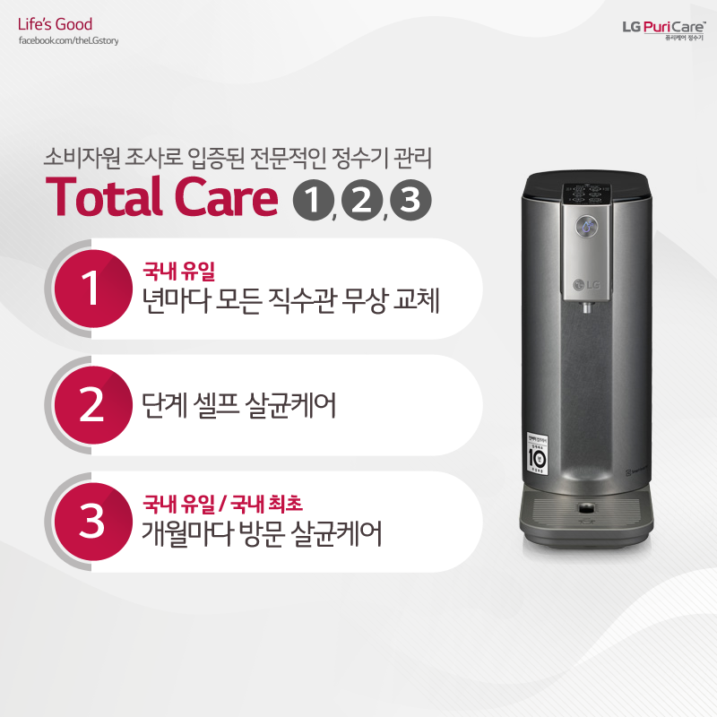 LG 퓨리케어 정수기 한국소비자원 소비자만족도 1위