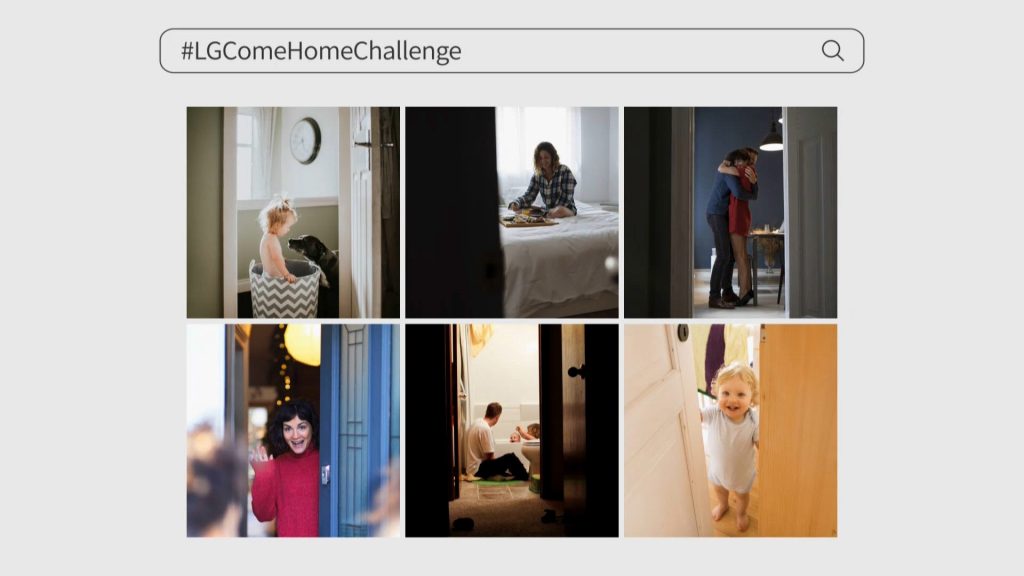 LG전자가 21일부터 내달 말까지 진행하는 글로벌 기부 캠페인 'LG 컴 홈 챌린지(LG Come Home Challenge)' 소개 이미지