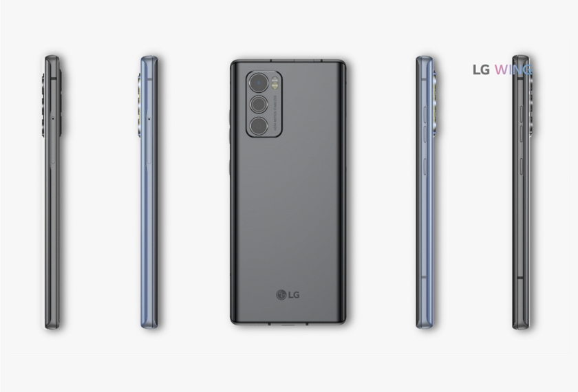 LG전자 전략 스마트폰 'LG 윙' 제품사진.