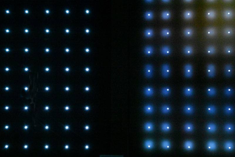 OLED(왼쪽)는 QNED MiniLED(오른쪽) 보다도 정교한 표현능력을 갖춘 모습 (출처=IT동아)