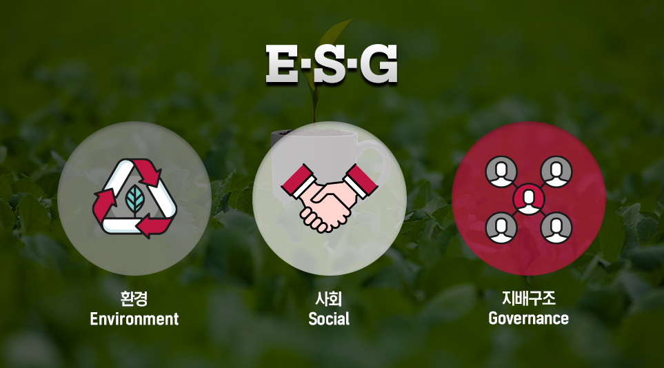 ESG의 3가지 요소 : 환경, 사회, 지배구조
