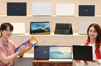 LG전자가 내달 15형 그램 신제품을 출시하는 등 다양한 크기와 색상의 ‘LG 그램(gram)’ 라인업으로 고객 선택의 폭을 넓힌다. 모델이 다양한 LG그램 라인업을 소개하고 있다.