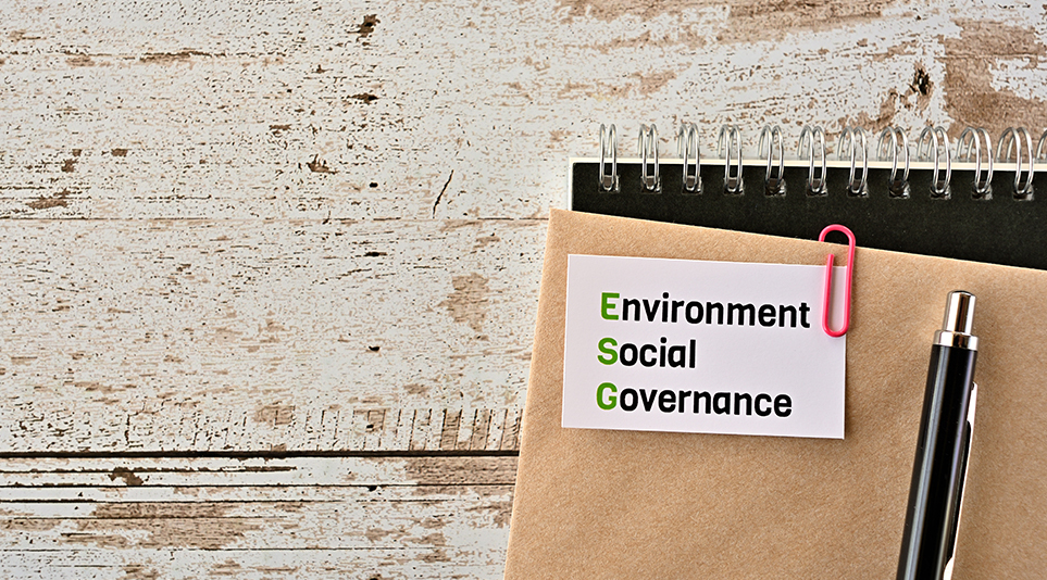 Environmental
Social
Governance 라고 적혀있는 서류봉투