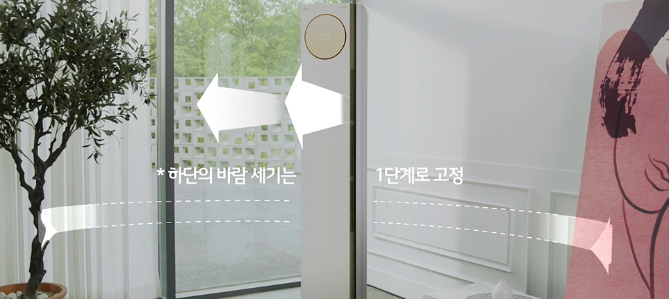 공간분리 냉방 기능을 통해 집 안의 공간별로 맞춤 냉방이 가능하다