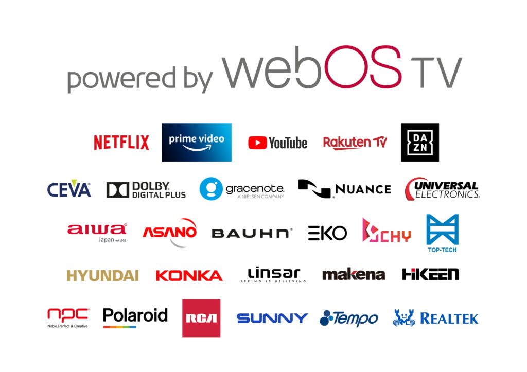 LG전자가 넷플릭스(Netflix), 아마존(Amazon) 등 다수의 글로벌 콘텐츠 및 기술∙솔루션 업체와 파트너십을 구축,  올해부터 전 세계 20여 개 TV 업체에 webOS 플랫폼을 공급한다