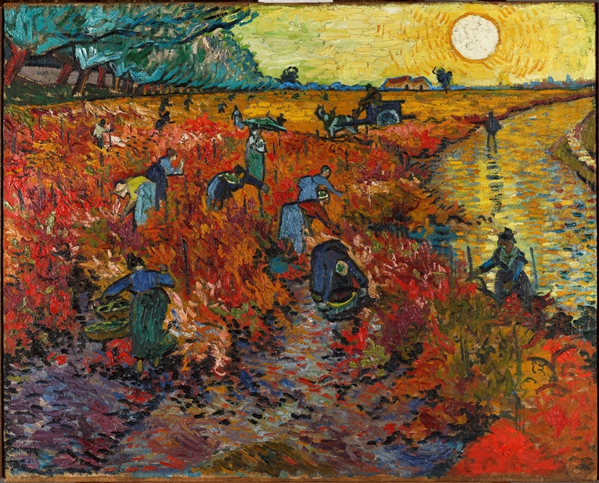 빈센트 반 고흐(Vincent van Gogh)의 1888년 작품  ‘아를의 붉은 포도밭(Red Vineyards at Arles)’