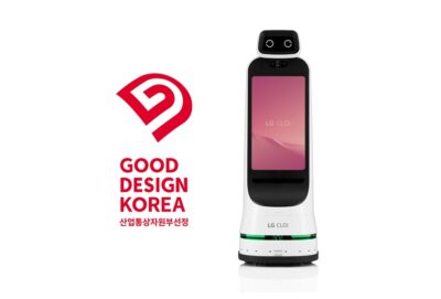 LG전자 안내로봇 ‘LG 클로이 가이드봇(LG CLOi GuideBot)’이 6일 ‘2021 우수디자인(GD)상품선정’에서 산업통상자원부 장관상을 수상했다. 제품사진.