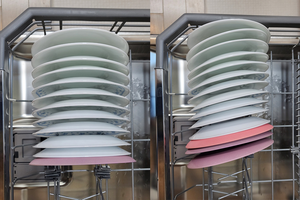 LG DIOS 식기세척기에 접시를 대각선으로 꽂으면 두 개를 더 꽂을 수 있는 딴트공만의 노하우