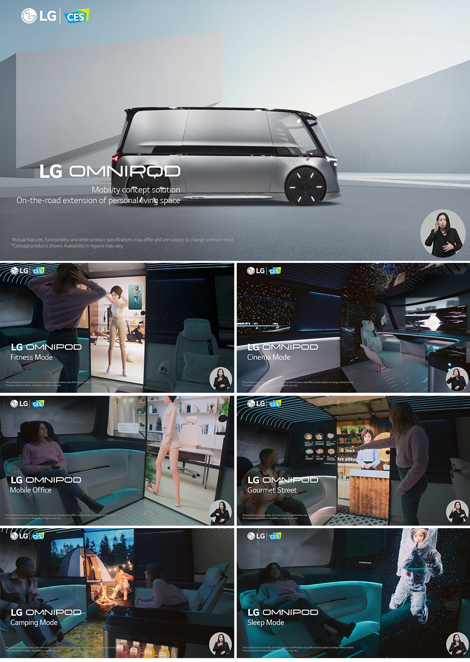 개인화, 맞춤화된 공간에서 일상을 즐길 수 있도록 도와주는 LG전자 미래 모빌리티 기술 ‘LG 옴니팟’