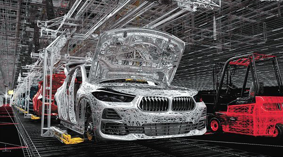 디지털 트윈 기술을 활용하여 자동차 미래 생산 계획을 수립하는 BMW의 스마트 팩토리