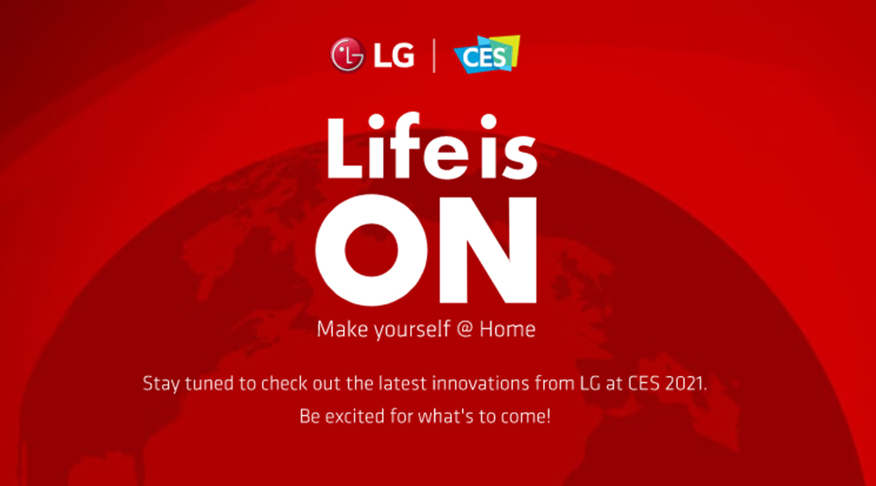 LG CES 2021 마이크로 사이트에서 타이틀을 소개하는 이미지
