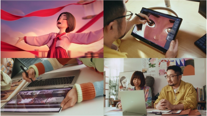 LG전자가 심청전을 모티브로 한 한국계 미국인 줄리아 류의 노래를 애니메이션 뮤직비디오로 제작한 LG 그램 360 영상이 인기를 끌고 있다. 사진은 영상 갈무리.