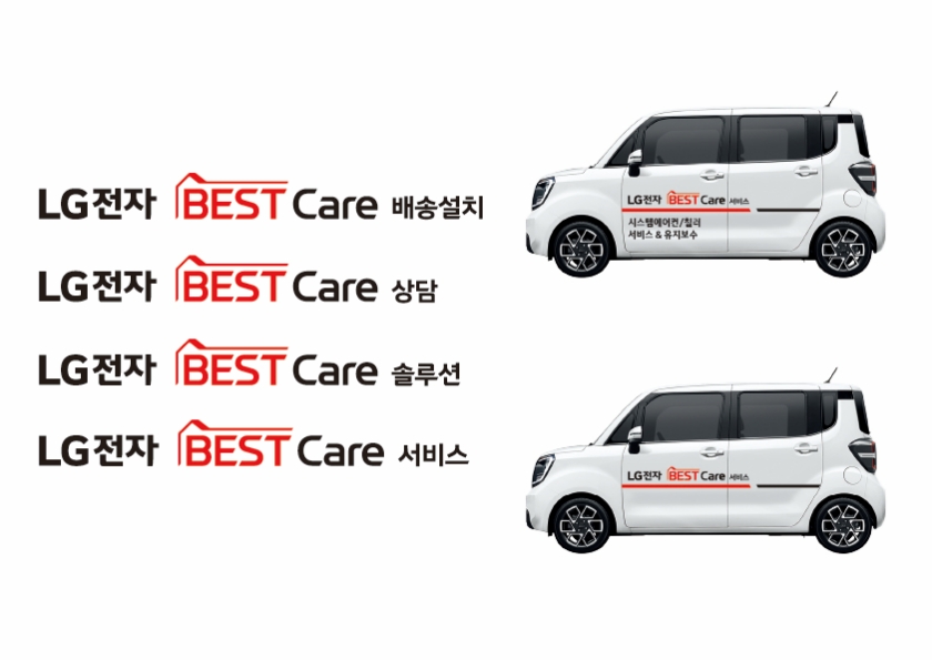 LG전자가 통합 서비스 브랜드 'LG전자 BEST Care'를 론칭한다. 고객에게 '최고(BEST)'의 서비스를 고객의 관점에서 '통합적으로 제공(Care)한다'는 의미를 담았다. 서비스 차량을 시작으로 배송차량, 유니폼, 명함 등에 새로운 브랜드를 적용할 계획이다.