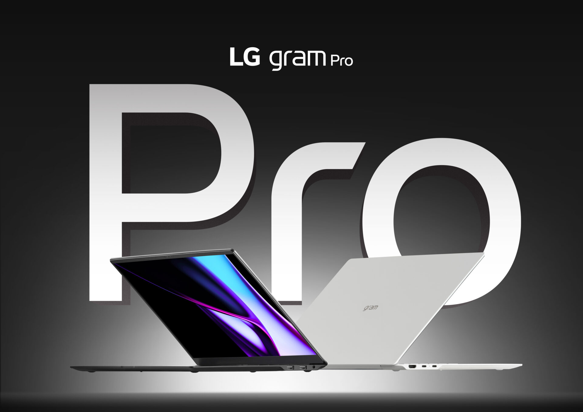 LG전자가 새롭게 출시하는 최상위 라인업 LG 그램 프로의 제품 이미지