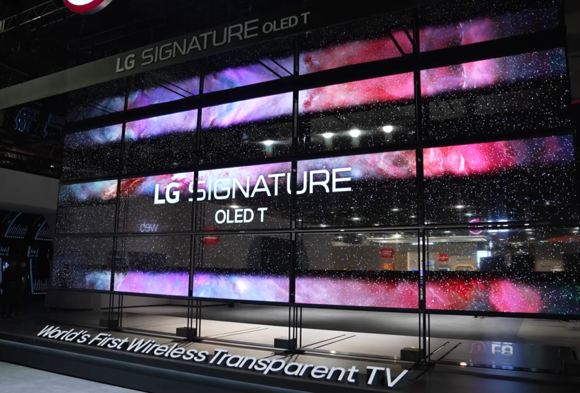 세계 최초 투명 무선 TV LG 시그니처 올레드 T