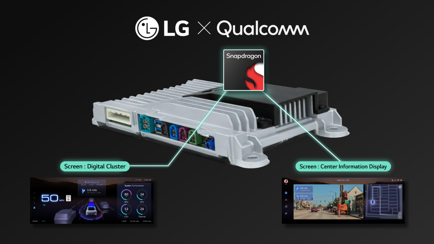 LG전자의 첨단 IVI와 ADAS 솔루션을 담은 ‘스냅드래곤 라이드 플렉스(Snapdragon Ride FlexTM)’ 